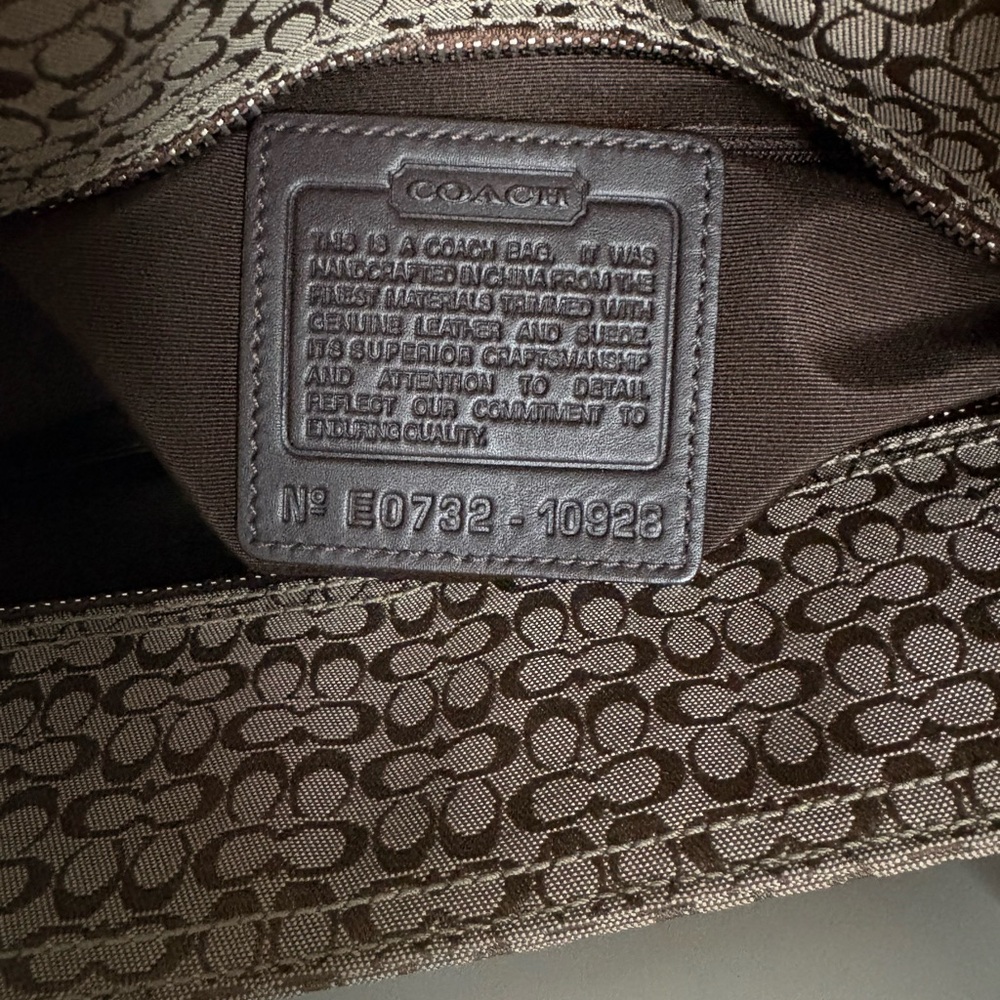 Coach Brown Soho Tote Suede and Canvas bag with leather accents - Picture 9 of 9